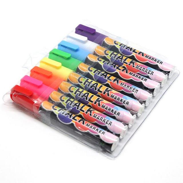 Liquid Chalk Marker Washable Chalkboard Markers Safe Environmental Chalk  Board Paint Fast Drying PC And Ink Chalk Pencils Bright - AliExpress